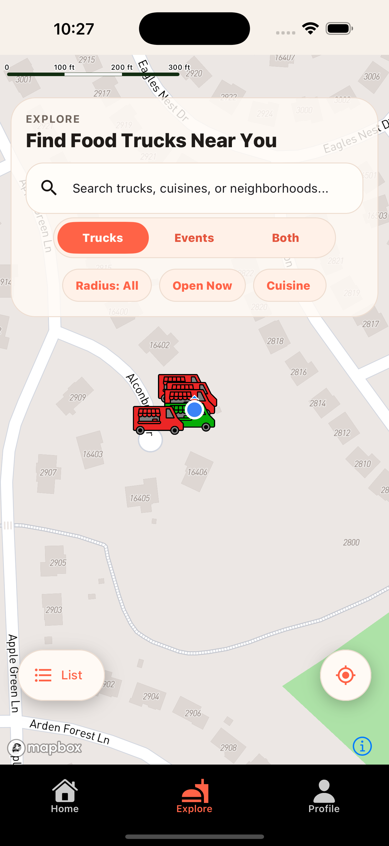 Food Truck Finder explore experience