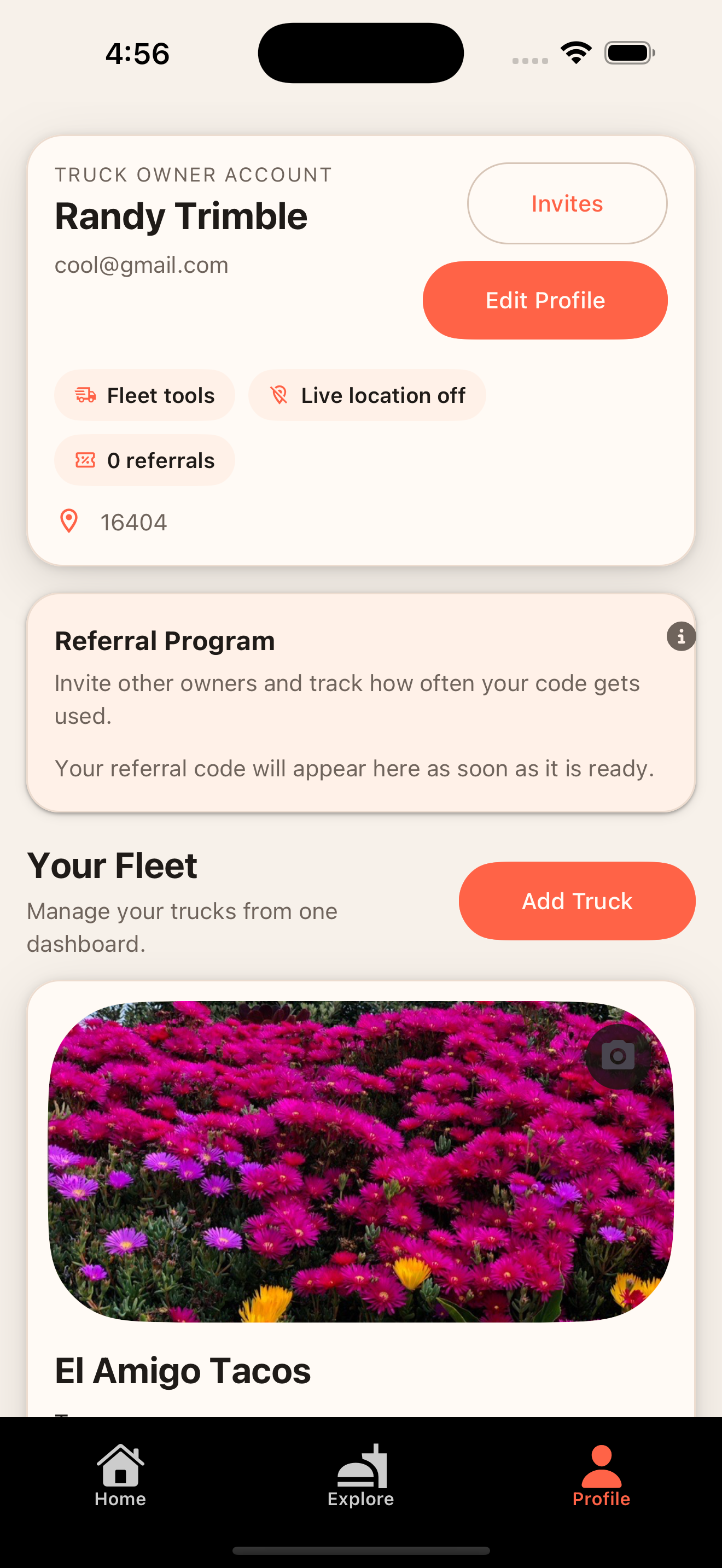 Foodie home feed