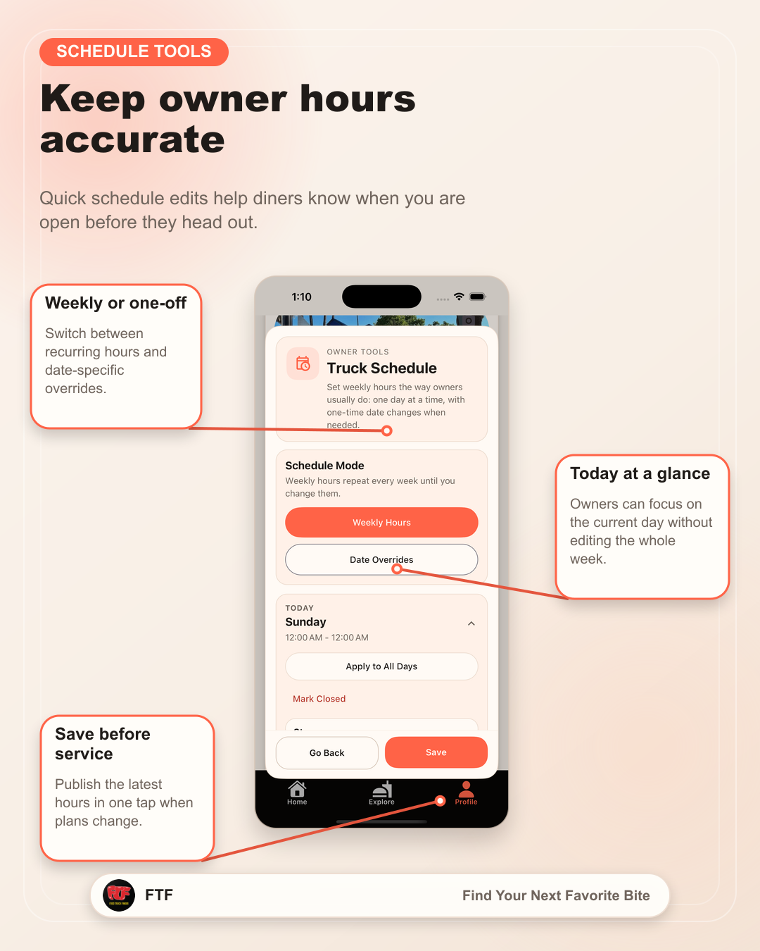 Owner schedule management
